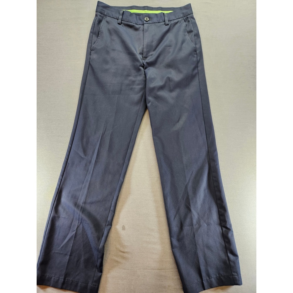 IZOD Golf Mens 29x32 Slim Fit Navy Blue Flat Front Performance Chino Pants